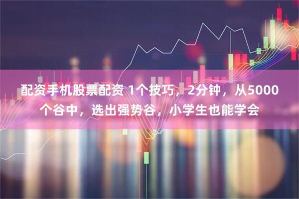 配资手机股票配资 1个技巧，2分钟，从5000个谷中，选出强势谷，小学生也能学会